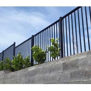 1.8m Height Black Powder Coated Tubular Fencing Spear Top