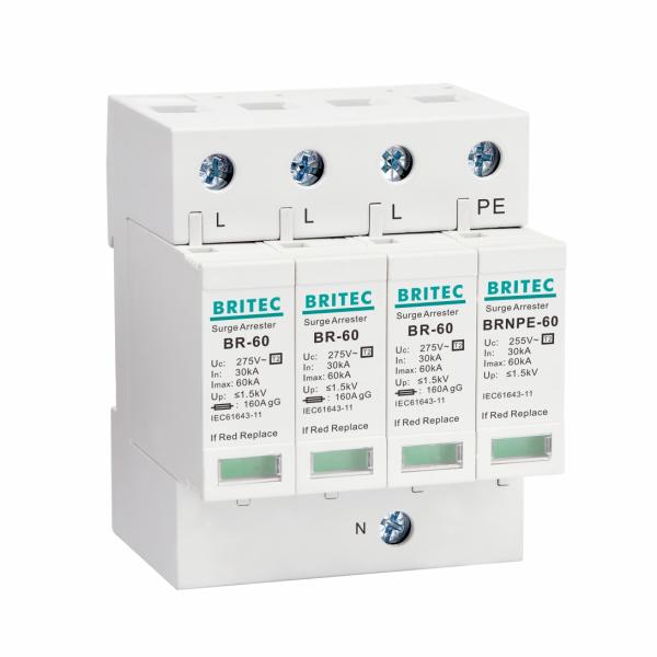 BR275-60 3P+1 60kA Type 2 Surge Protection Device SPD thunder protection device Überspannung schutz