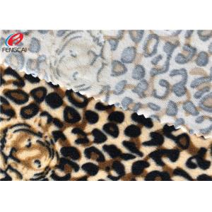 Tiger Printed Stretch Minky Fabric Polyester Spandex Velvet Fabric