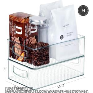 Clear Storage Bins Stackable Plastic Containers For Organizing, 8 PACK Multi