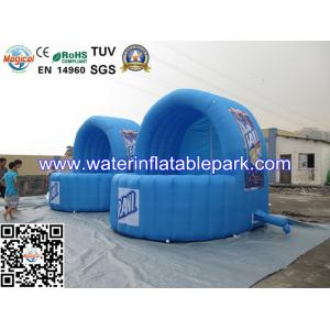 Blue Inflatable Advertidsing Tent , 2 Person Clear Inflatable Lawn Tent