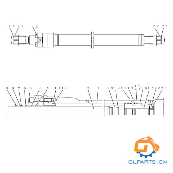 Excavator Kobelco SK200-8 Boom Cylinder Hydraulic Cylinder YN01V00151F1