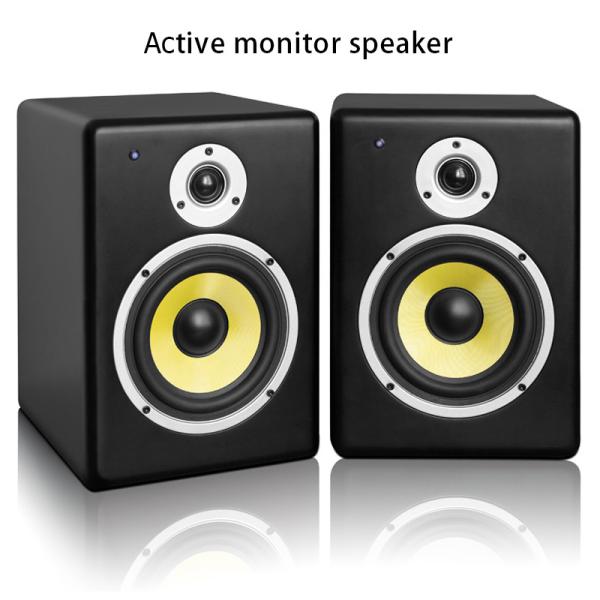 Hi Res Audio Active Monitor Speaker Powered HiFi Bookshelf Loudspeakers With Rear Port
