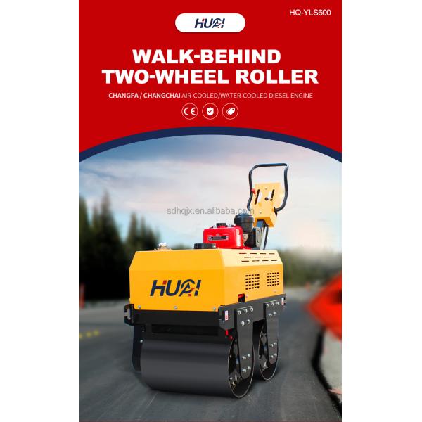 0.5 Ton Hand Compact Mini Road Roller with Travel Speed 0-4km/h and Hydraulic Pump Danfoss