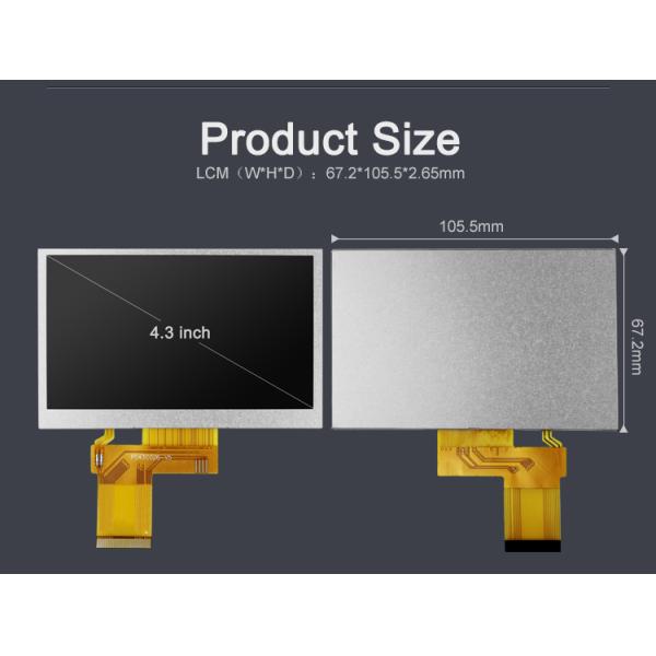 Polcd Custom 4.3 Inch 480*272 Color RGB 8bit ILI6485 Drive 40pin 4.3'' TFT LCD Module