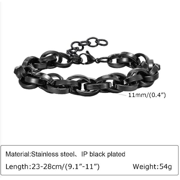 Men's Classic Style Stocked Stainless Steel Bracelet with Inlay Setting Technology