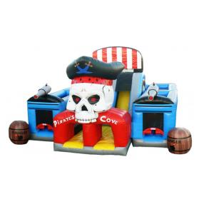OEM Bouncy Castle Assault Course , Blow Up Bounce House Hallowmas Theme