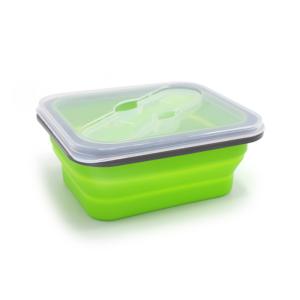 Rectangle Collapsible Silicone Bento Box For Kids