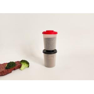 Reusable Plastic Cap Glass Bottles Condiment Spice Jar For Kitchen