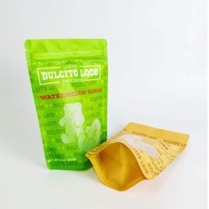 Vertical Resealable Matte Finished Food Grade Snack Candy Bag With Transparent