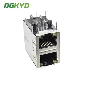 DGKYD21Q042DB1A4D068 Multi-Port Connector 2X1 Modular Socket Gigabit Filter RJ45