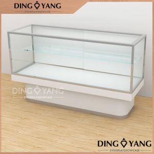 2 Tier Glass Wood Sliding Door Jewellery Counter Display