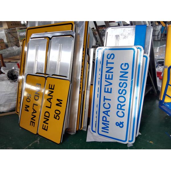 Weatherproof UV Protected Custom Road Closed Detour Thru Traffic Reflective