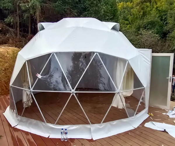 Buy White Dome Aluminum Structure Tent With Surface Oxidation Treatment at wholesale prices