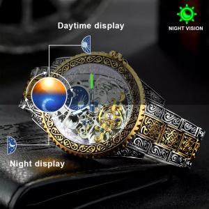 Alloy Automatic Watch For Men Mechanical Skeleton 30m Waterproof