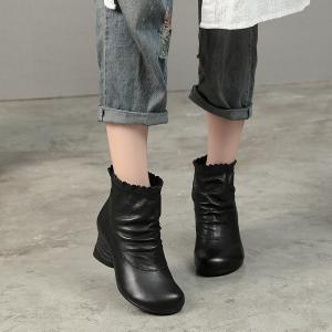 S187 2019 autumn and winter explosion models handmade leather natural fold retro