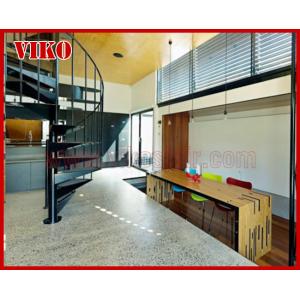 Spiral StaircaseVH37S Tread Stainless Steel Aluminum Stair Curved Glass Handrail