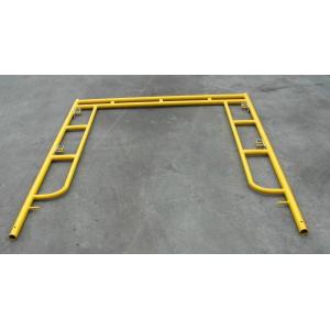 Quality Yellow Coated Low Carbon Walk Through Scaffolding Frames American Design 5x5 for sale