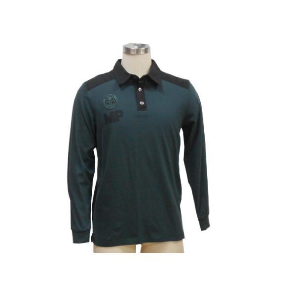 Buy Button Down Long Sleeve Mens Polo T Shirts Stand Up Polo Collar T Shirt at wholesale prices