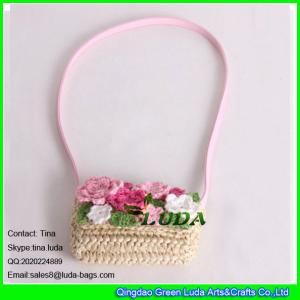 China LUDA natural paper string crochet straw Beach day shoulder bag on sale