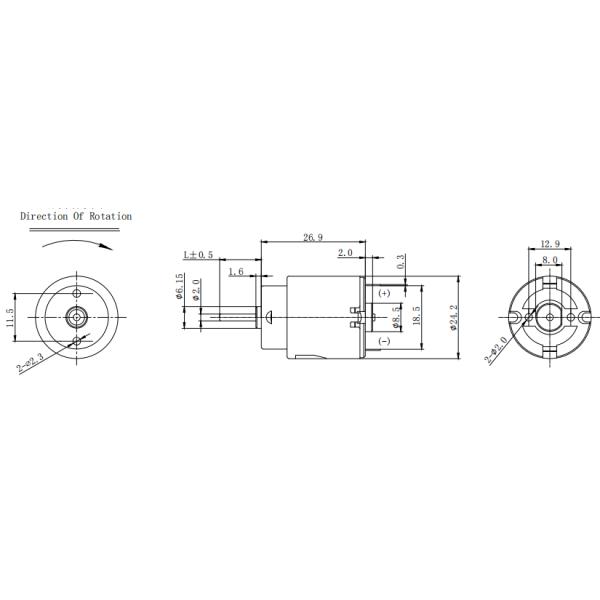 RC-260SA Motor Drawing