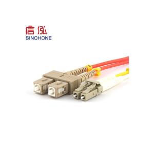 PVC LSZH Material Fiber Optic Patch Cord , SC Multimode Fiber Cable