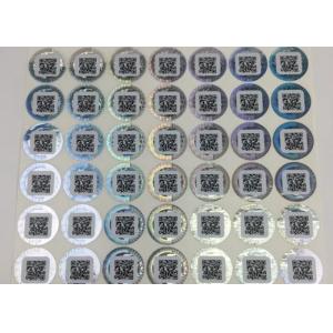 Disposable Qr Code Anti Counterfeiting Stickers Flexographic Printing