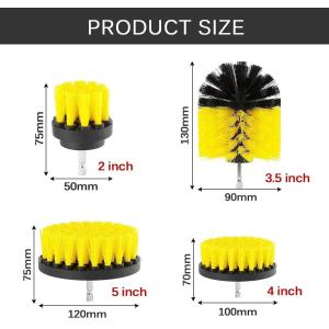 5cm Drill Scrubber Brush Cleaning Kit 0.2mm Filament Diameter