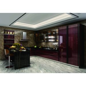 China Rosewood Stainless Steel Kitchen Island Cabinet Antiscratch For Residential on sale