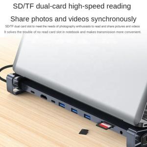 USB 3.1 Interface Type 10 In 1 Type C Hub For High Speed Data Transfer And