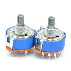 25mm Diameter Band Rotary Switch With Blue Dust Cover Used For Electric