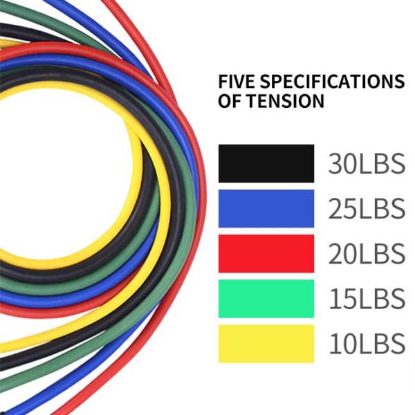 11Pcs/Set Latex Rubber Resistance Exercise Tubes Yoga Pull Rope