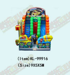 Toxic Children Fun Park Inflatable Slide For Rentals