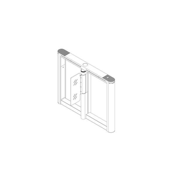 Stainless Steel Office Security Gates 600mm Supermarket Entrance Turnstile ISO9001