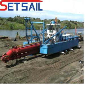 Top Performance Cater Diesel Engine Cutter Suction Mud Dredger with Anchor Boom