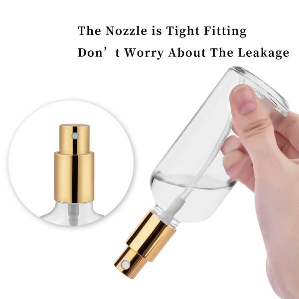 Anodized Aluminum Fine Mist Spray Bottle 50ml Glass Pump Dispenser