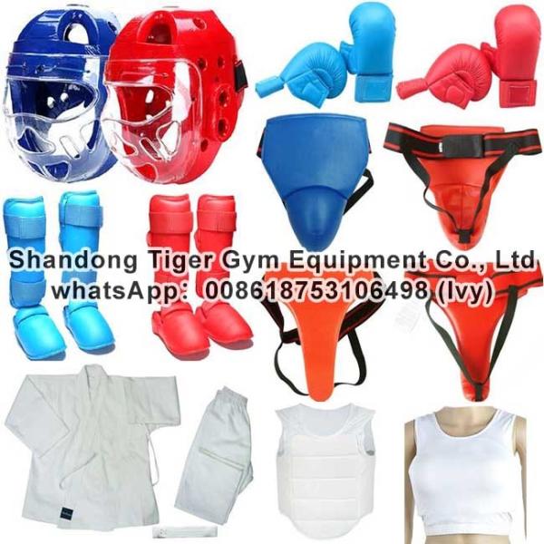 Buy Karate protectors helmet / gloves/ chest protector / Karate Uniform / Groin Protector / Karate Shin and Instep Guard at wholesale prices