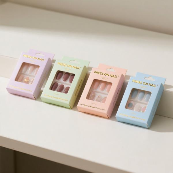 Custom Luxury Press On Nail Packaging Boxes With Magnetic Closure Wholesale