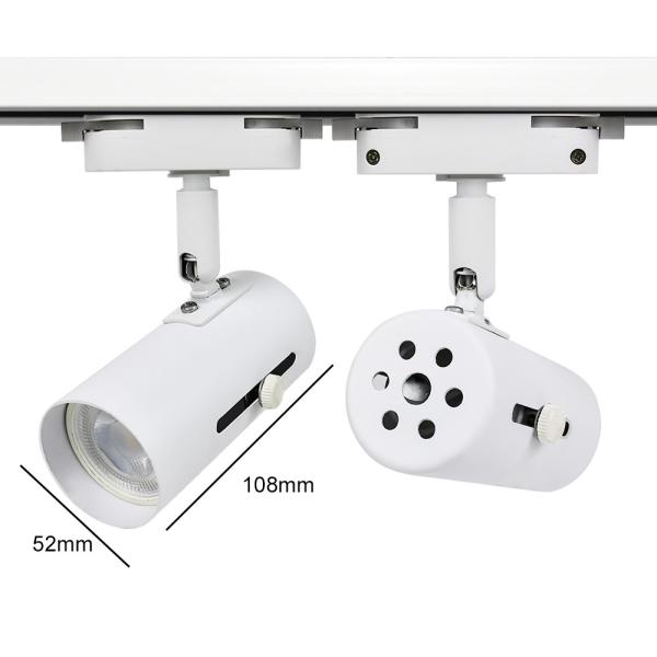 2 Wire / 3 Wire Track Light White Replaceable Light Source Lamp Cup Housing