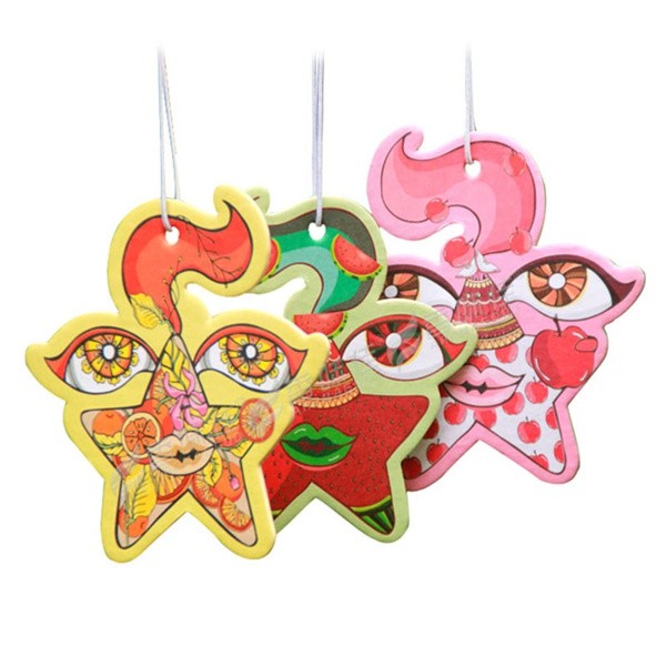 Buy Star Style Black Hanging Paper Air Freshener Scents Card at wholesale prices