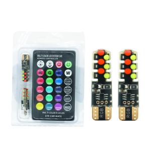 Brightness New type car Interior led light bulb T10 5050 6SMD RGB color With RGB