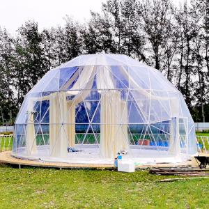 China 4m To 50m Diameter Clear PVC Fabric Big Dome Tent With Ceiling For Restaurant on sale