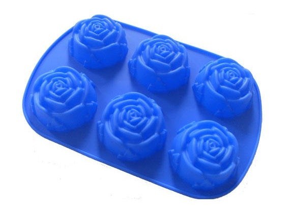 6 cavity flower silicone muffin cake molds ,4 cavity heart shape silicone cake molds
