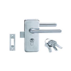 Stainless Steel Glass Door Lock With Key , Handle Sliding Glass Door Latch