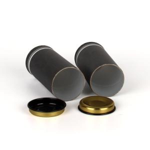 Cylindrical Cardboard Paper Composite Cans With Metal Lid , Recyclable Material
