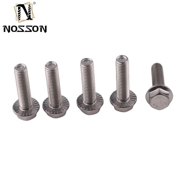 Black Oxide SCM 435 Alloy Steel Grade 5 UNC Hex Head Serrated Flange Bolt with DIN Standard Grade A2-70/A4-80/304/316