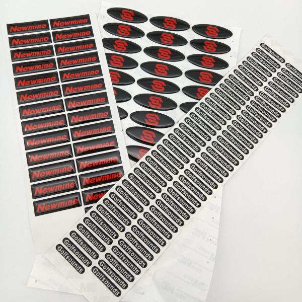 Custom Size Decoration Crystal Stickers Clear 3D Epoxy Domed Vinyl Sticker Labels