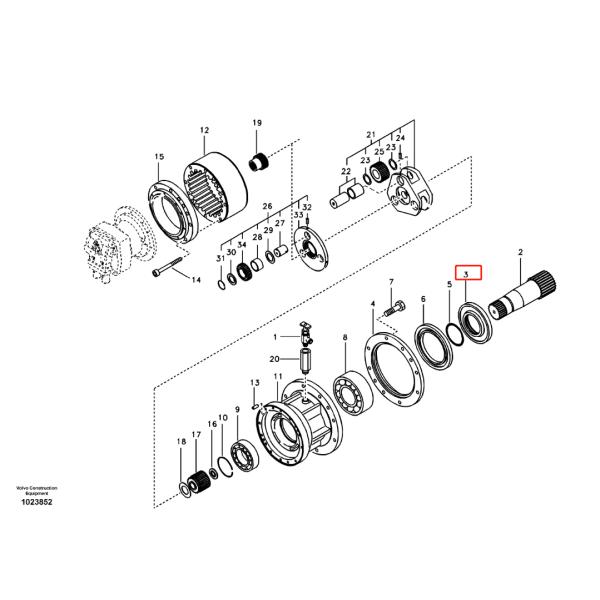 Travel Gearbox Housing Planetary Gear Parts EC210 14509281 Excavator Parts