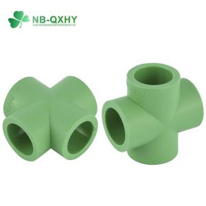 PP-R Ball Valve Plastic PVC UPVC Pipe Fittings in Green Color for Round Head