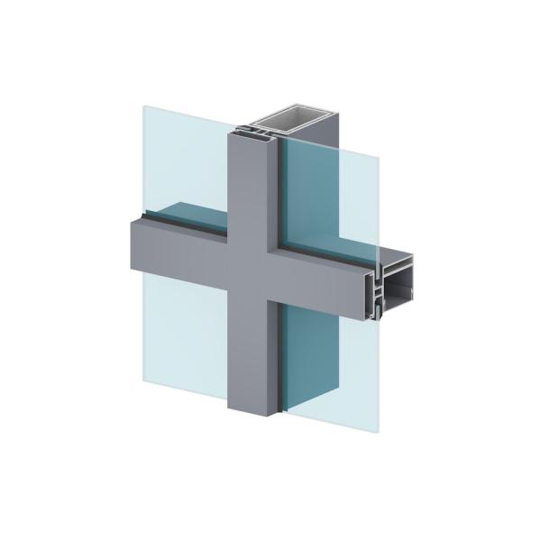 6000 Series T3-T8 Aluminium Curtain Wall Profile Durable High Strength